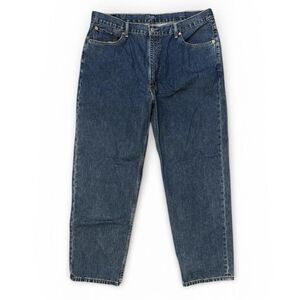 Levis 550 Mens Relaxed Straight Jeans 42X32 Blue Red Tab 5 Pocket Casual Denim